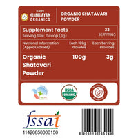 Vlado's Himalayan Organics Shatavari Powder 100 g – Herbal Supplement
