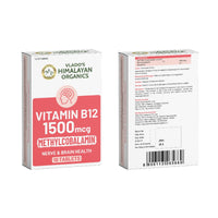 Vlado's Himalayan Organics Vitamin B12 1500 mcg Tablets (Methylcobalamin) – 10 Tablets
