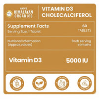 Vlado's Himalayan Organics Vitamin D3 5000 IU Chewable Tablets (Orange Flavour) – 60 Tablets