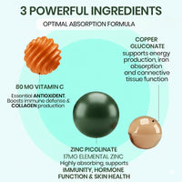Vlado's Himalayan Organics Zinc Picolinate with Vitamin C & Copper Capsules – 120 Capsules