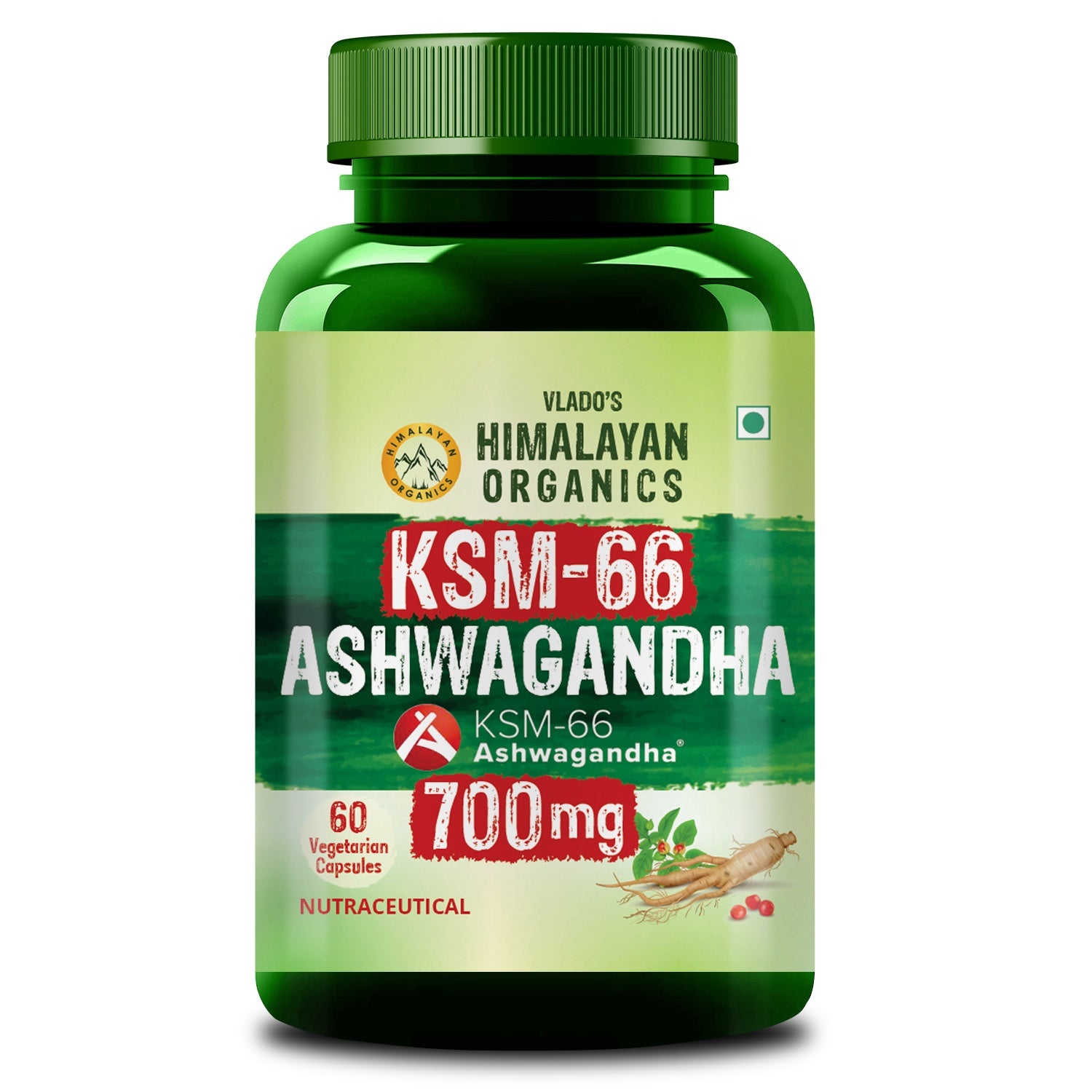 Vlado's Himalayan Organics KSM - 66 Ashwagandha 1000Mg I KSM-66 I Boost Energy, Strength, Stamina - 1