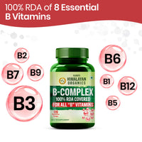 Vlado's Himalayan Organics Vitamin B Complex with 100% RDA B1, B2, B3, B5, B6, B7, B9 & B12 - 9