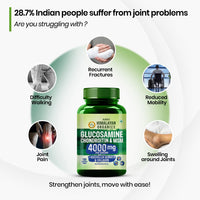 Vlado’s Himalayan Organics Glucosamine Chondroitin MSM Tablets | Cartilage & Joint Support Supplement | Glucosamine for Joint Relieves Pain and Stiffness | Added Collagen peptides, Curcuma, Vitamin D & Boswellia - Pure Veg Formula - 120 Vegetarian Tablets - 6