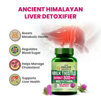 Vlado's Himalayan Organics Milk Thistle Extract With 800Mg Of Silybum Marianum Detox Supplement For Men And Women For Healthy Liver | Boost Metabolism And Maintain Cholesterol level - 120 Vegetarian Tablets - 3