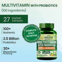 Vlado's Himalayan Organics Multivitamin for Men & Women with Probiotics | 100+ Ingredients including Vitamins B1–B12, Vitamin C, D & E | Zinc, Iron, Calcium, Biotin | 100 Nutrients, 27+ Herbal Extracts, 10+ Blends | Immunity, Energy, Stamina, Bone, Skin & - 6