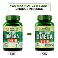 Vlado's Himalayan Organics Omega 3 6 9-2000mg/Serving I Vegetarian Omega 3 I Source from Flax Seed I Support Muscle,Bone,Heart & Skin - No Fish Burps Oil Used Capsules for Men & Women- 90 Capsules - 2