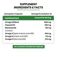 Vlado's Himalayan Organics Omega 3 6 9-2000mg/Serving I Vegetarian Omega 3 I Source from Flax Seed I Support Muscle,Bone,Heart & Skin - No Fish Burps Oil Used Capsules for Men & Women- 90 Capsules - 3