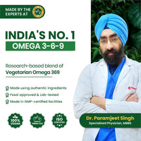 Vlado's Himalayan Organics Omega 3 6 9-2000mg/Serving I Vegetarian Omega 3 I Source from Flax Seed I Support Muscle,Bone,Heart & Skin - No Fish Burps Oil Used Capsules for Men & Women- 90 Capsules - 10