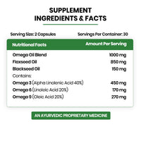 Vlado's Himalayan Organics Omega 3 6 9-2000mg/Serving I Vegetarian Omega 3 Supplement I Support Muscle,Bone,Heart & Skin - No Burps, No Fish Oil Used Capsules for Men & Women- 60 Capsules - 4