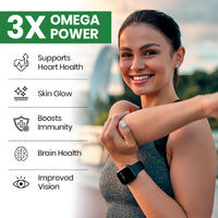 Vlado's Himalayan Organics Omega 3 6 9-2000mg/Serving I Vegetarian Omega 3 Supplement I Support Muscle,Bone,Heart & Skin - No Burps, No Fish Oil Used Capsules for Men & Women- 60 Capsules - 8
