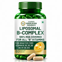 Vlado’s Himalayan Organics Liposomal Vitamin B Complex with 100% RDA B1, B2, B3, B5, B6, B9 & B12 | Hair Growth, Boost Energy And Immunity (60 Capsules) - 1