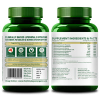 Vlado’s Himalayan Organics Liposomal Vitamin B Complex with 100% RDA B1, B2, B3, B5, B6, B9 & B12 | Hair Growth, Boost Energy And Immunity (60 Capsules) - 2