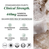 Vlado's Himalayan Organics Magnesium Supplement 28000mg with 10 Chelated Salts Liposomal magnesium citrate , Oxide, Threonate, Aspartate, Chloride, Sulphate, Carbonate, Gluconate + 2 more with VItamin D3 & B12 I For Sleep, Muscle Recovery, Mood, Metabolis - 13