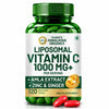 Vlado's Himalayan Organics Natural Liposomal Vitamin C with Amla & Zinc | High Absorption Antioxidant Supplement for Immunity, Collagen Support, Skin Glow & Skin Rejuvenation | 120 Veg Tablets - 1