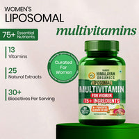 Vlado’s Himalayan Organics Liposomal Multivitamin for Women with 75+ Ingredients | Daily Women’s Health Supplement with 9+ Powerful Blends | Energy, Immunity, Hair Skin & Nails Support | 60 Vegetarian Capsules - 10