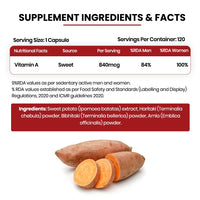 Vlado's Himalayan Organics Plant-Based Vitamin A Supplement 120 Capsules - 2