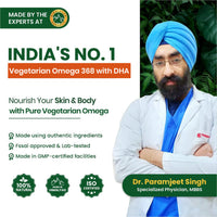 Vlado's Himalayan Organics Vegetarian Omega 3 - 1120 MG Supplement | 3X Strength | Veg DHA | Vegetarian Omega 3 | Algal DHA | Plant Based | No Fish oil Used I Healthy Heart, Joints & Eyes I Omega Capsules for Men & Women- 60 Veg Capsules - 9