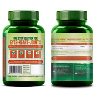 Vlado's Himalayan Organics Vegetarian Omega 3 - 1120 MG Supplement | 3X Strength | Veg DHA | Vegetarian Omega 3 | Algal DHA | Plant Based | No Fish oil Used I Healthy Heart, Joints & Eyes I Omega Capsules for Men & Women- 60 Veg Capsules - 3