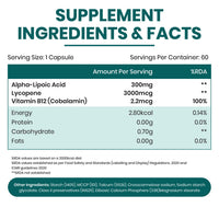Vlado's Himalayan Organics Alpha Lipoic Acid 300mg | Boost Liver Function, Healthy Blood Sugar, Antioxidant | Good For Nerves And Heart Functioning - 60 Veg Capsules - 2