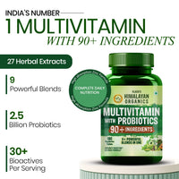 Vlado's Himalayan Organics Immunity Multivitamin Tablet for Men & Women with Probiotic 90+Vital Nutrients and 9+ Probiotic blends for Increase Energy & Immunity - Boost stamina, Strength & Muscles and Overall Health I Best Multi vitamin for Men & Women- 1 - 10