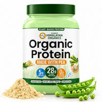 Vlado Himalayan Organics Plant Protein Powder – 28g Protein, 5g BCAA | Organic Pea Protein | Vegan, Clean, Unflavoured, 500 gm - 1