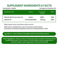 Vlado's Himalayan Organics Vitamin D3 K2 Tablets 600 IU with K2 MK7 55 mcg | Lichen Source Plant Based Vitamin D3 Supplement | Supports Bone Health, Calcium Absorption, Heart Health & Immunity | 60 Veg Tablets - 2