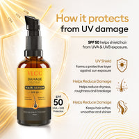VLCC Damage Repair Hair Serum SPF 50 with Ceramide, Argan & Almond Oil 50ml - 7