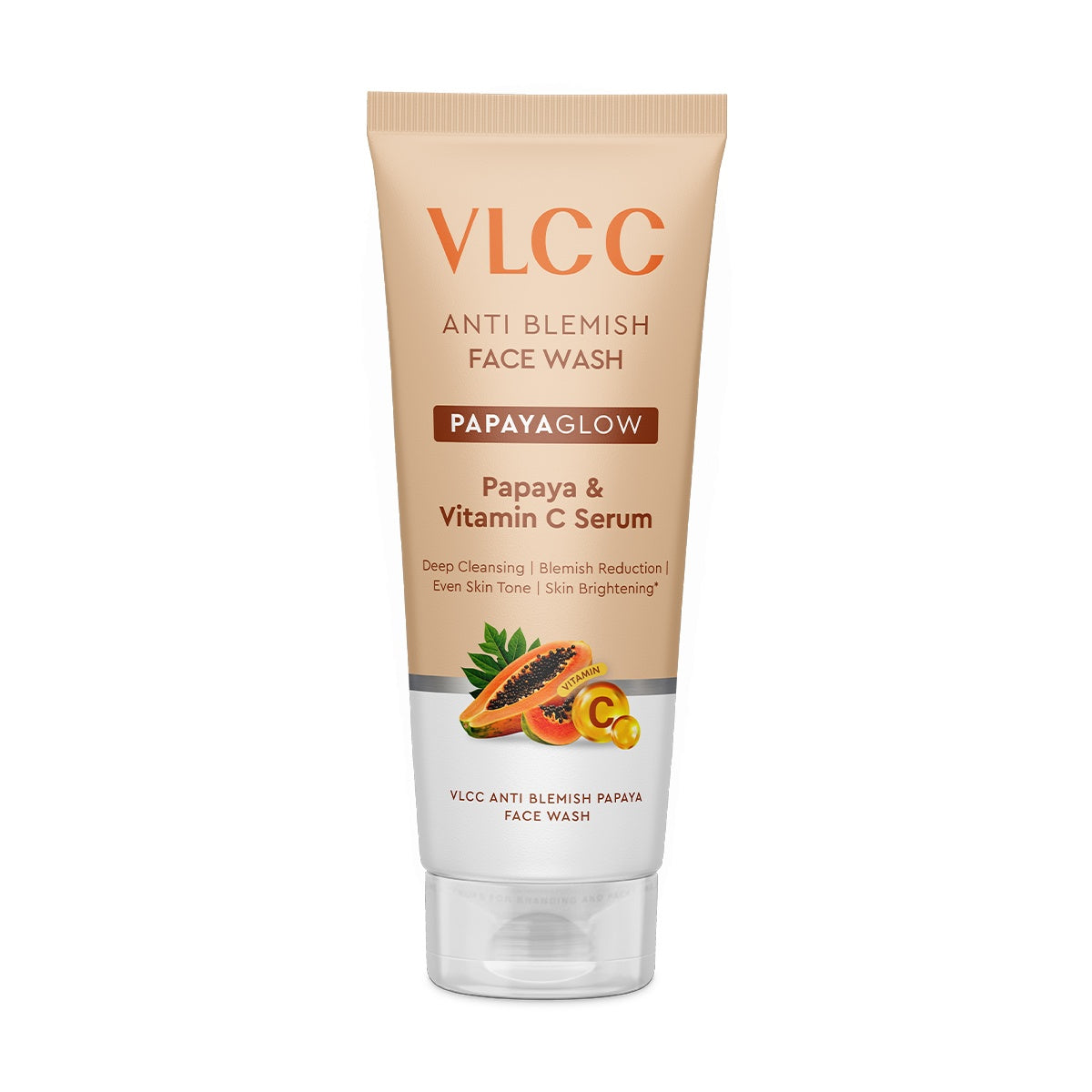 VLCC Anti Blemish Papaya Glow Face Wash 100ml with Papaya Extract & Vitamin C Serum - 1