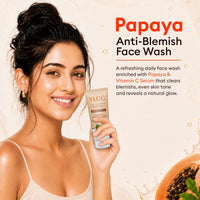 VLCC Anti Blemish Papaya Glow Face Wash 100ml with Papaya Extract & Vitamin C Serum - 3