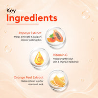 VLCC Anti Blemish Papaya Glow Face Wash 100ml with Papaya Extract & Vitamin C Serum - 5