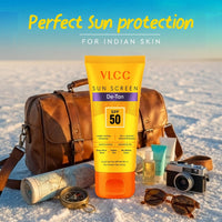 VLCC All Skin De-Tan SPF 50 PA+++ Sunscreen Gel Crème - 50g