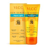 VLCC Aqua Light Sunscreen Gel SPF 70 PA++++ 100g, Ultra-High UV Protection