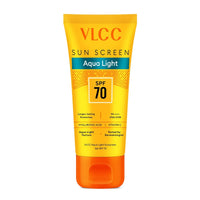 VLCC Aqua Light Sunscreen Gel SPF 70 PA++++ 100g, Ultra-High UV Protection