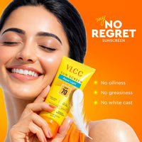 VLCC Aqua Light Sunscreen Gel SPF 70 PA++++ 100g, Ultra-High UV Protection
