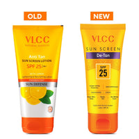 VLCC De - Tan Sun Screen Lotion - SPF 25 - 150ml X 2 | Buy One Get One (300ml)