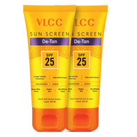 VLCC De - Tan Sun Screen Lotion - SPF 25 - 150ml X 2 | Buy One Get One (300ml)