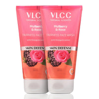 VLCC Mulberry & Rose Facewash For Visible Glow & Fairness With Rose, Mulberry, Orange & Lemon Peel Extract 300 ml