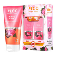 VLCC Mulberry & Rose Facewash For Visible Glow & Fairness With Rose, Mulberry, Orange & Lemon Peel Extract 300 ml