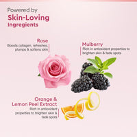 VLCC Mulberry & Rose Facewash For Visible Glow & Fairness With Rose, Mulberry, Orange & Lemon Peel Extract 300 ml