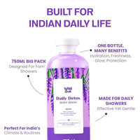 WildOak Fitkari & Epsom Salt Body Wash | 750 ml | Daily Use Shower Gel for Deep Cleansing, Body Odour and Tired Muscles | Daily Bath, Post Workout Relaxation | Traditional Indian Cleansing Ritual - 4