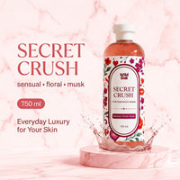 Wild Oak WildOak Secret Crush Perfume Body Wash | 750ml | for Men & Women | Premium Fragrance Shower Gel | Long-Lasting Floral & Musk Scent | Refreshing Cleansing Body Wash for Daily Bath - 3