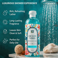 Wild Oak WildOak Ocean Vibe Perfume Body Wash | 750ml | for Men & Women | Premium Fragrance Shower Gel | Long-Lasting Fresh Citrus & Musk Scent | Refreshing Cleansing Body Wash for Daily Bath - 5