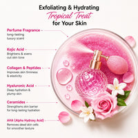Wild Oak WildOak Perfume Sugar Body Scrub | 300g | Exfoliates, DeTan & Hydrates | Kojic Acid, Hyaluronic Acid, Ceramides, Collagen & Peptides | Helps Removes Tan & Smooth Rough Skin | Lasting Deo Fragrance 300 gm - 1