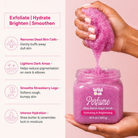 Wild Oak WildOak Perfume Sugar Body Scrub | 300g | Exfoliates, DeTan & Hydrates | Kojic Acid, Hyaluronic Acid, Ceramides, Collagen & Peptides | Helps Removes Tan & Smooth Rough Skin | Lasting Deo Fragrance 300 gm - 5