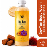 Wild Oak WildOak De-Tan Body Wash | 750ml | Niacinamide, Alpha Arbutin, Kojic Acid & Lactic Acid | Gently Exfoliates, Brightens & Hydrates | Helps Reduce Tan & Dullness | For Smooth & Radiant-Looking Skin - 2