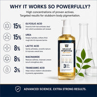 Wild Oak WildOak Brightening Body Serum | 100ml | Glycolic Acid, Niacinamide, Kojic Acid, Alpha Arbutin & Tranexamic Acid | Smooths Rough & Bumpy Skin | Reduce Tan & Dark Areas | Hydrates & Evens Skin Tone - 7