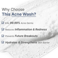 WildOak 5% Benzoyl Peroxide Acne Wash for Face & Body | 300ml