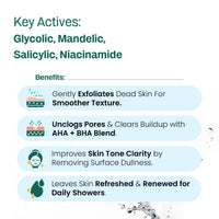 WildOak AHA BHA Exfoliating Body Wash | 750ml Value Pack