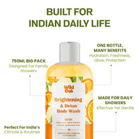 WildOak Brightening & DeTan Body Wash | 300 ml
