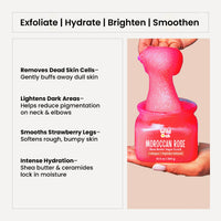 WildOak Moroccan Rose Sugar Body Scrub | 300g